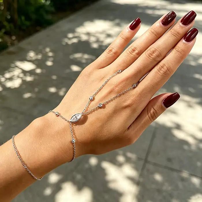 Smyoue Marquise coupe bulles Moissanite Bracelets pour femme réglable 14-19 cm laboratoire cultivé chaîne de diamant pur S925 bijoux en argent