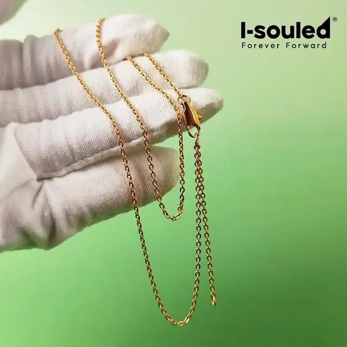 Collier en titane pur 1.5mm or rose pour femme occasion spéciale cadeau romantique hypoallergénique minimaliste elegance subtile