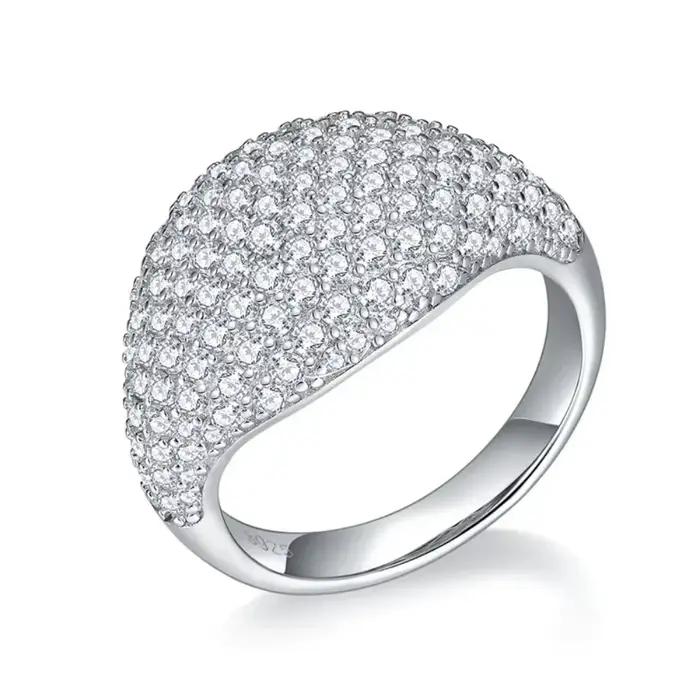 M-JAJA 2.42ct bague Moissanie complète pour hommes/femmes S925 en argent Sterling alliance diamant H