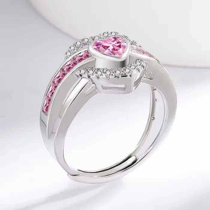 Bague classique en argent sterling 925 pour femmes