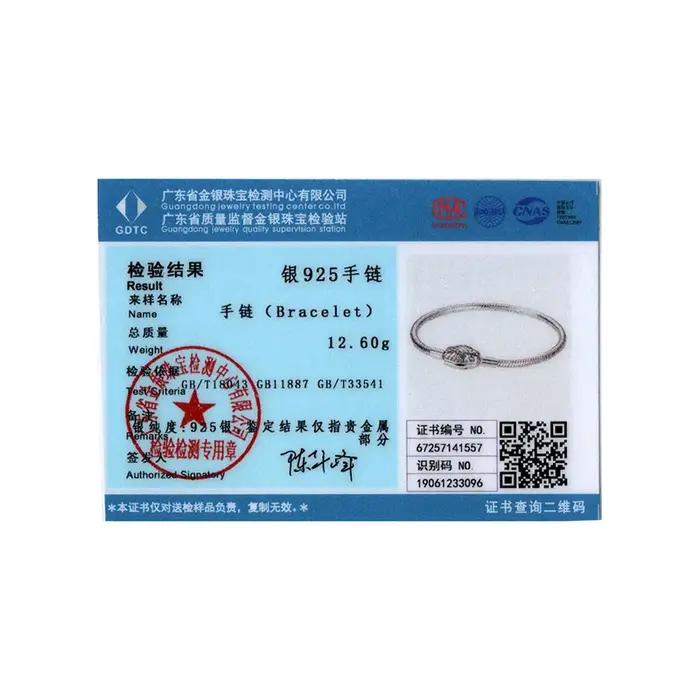 Bamoer 925 en argent Sterling classique chaîne de base serpent os