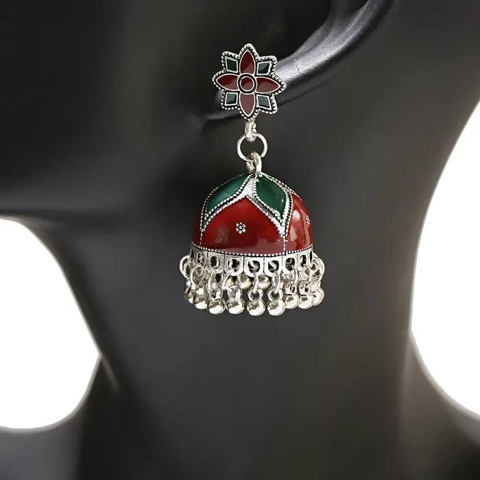 Boucles d'oreilles cloche en émail pour femmes