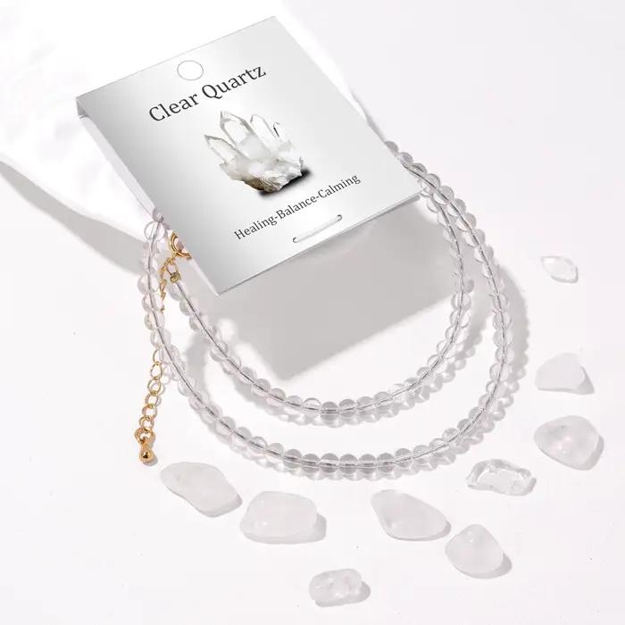 Colliers bohème en cornaline de 4mm, perles rondes pour femmes et hommes, quartz Rose, œil de tigre, améthystes, ras du cou, bijoux d'amitié