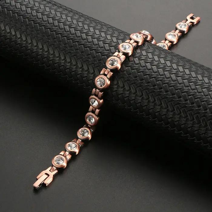 Bracelet en cuivre cristal pour femme