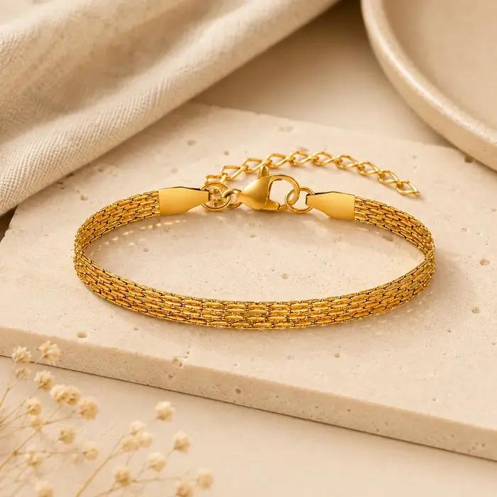 Bracelet en acier inoxydable à maillons fins