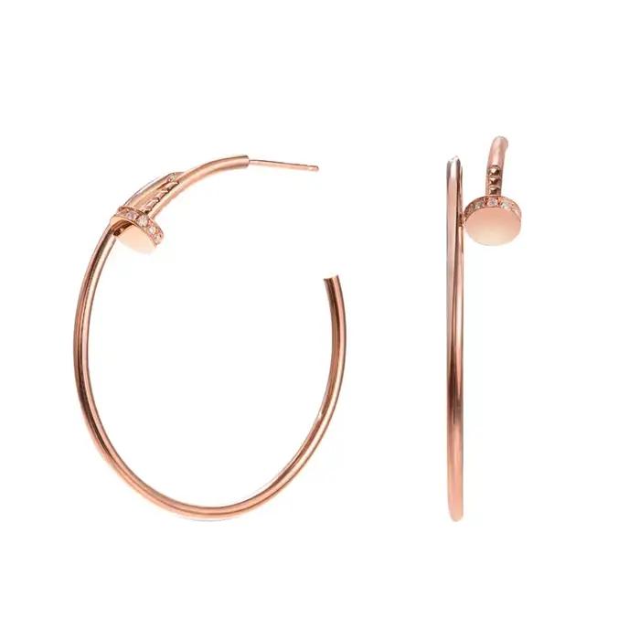 Boucles d'oreilles Moissanite en argent regardé 925 véritable pour femme, grandes boucles d'oreilles créoles, clou de mariage en diamant de laboratoire, bijoux fins, document D VVl's