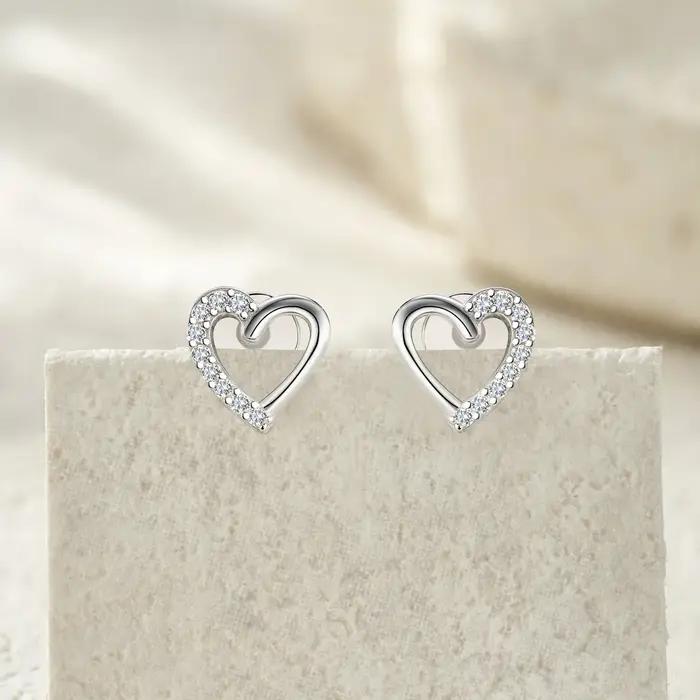 Boucles d'oreilles LinkerLove en forme de cœur pour femmes