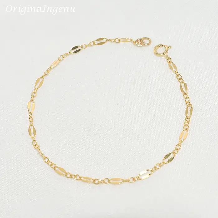 Bracelet chaîne rempli d'or 14K