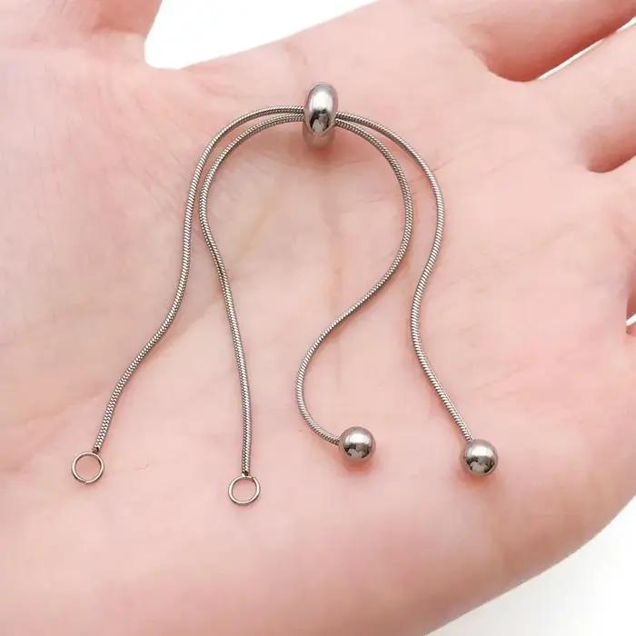 Chaînes d'extension dorées et argentées en acier inoxydable pour la fabrication de bijoux et artisanat bijouterie occasions spéciales
