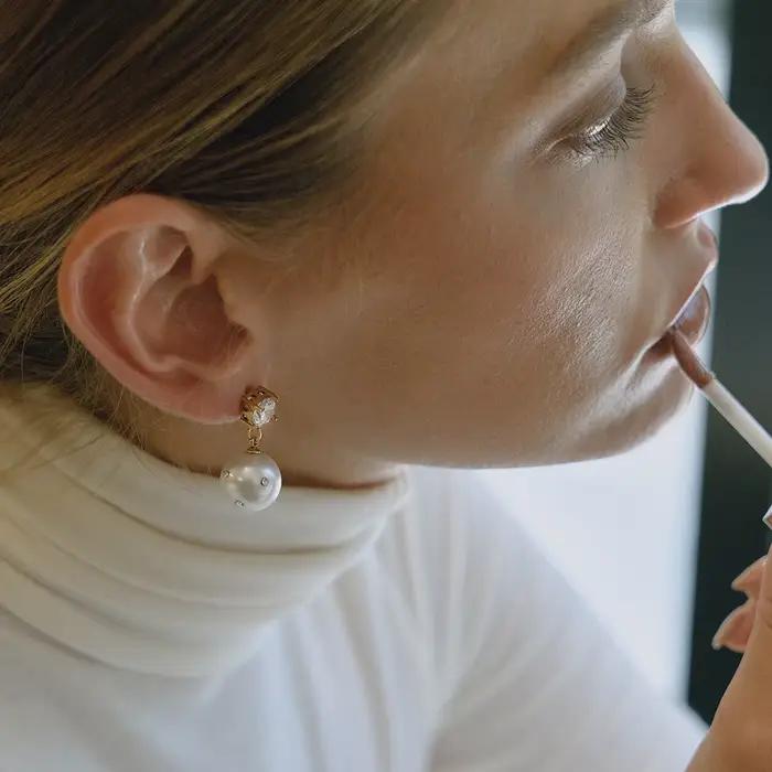 Youthway – boucles d'oreilles élégantes en imitation perle et Zircon pour femmes