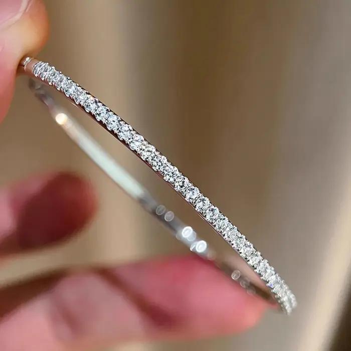 Bracelets Moissanite en diamant éternité pour femmes