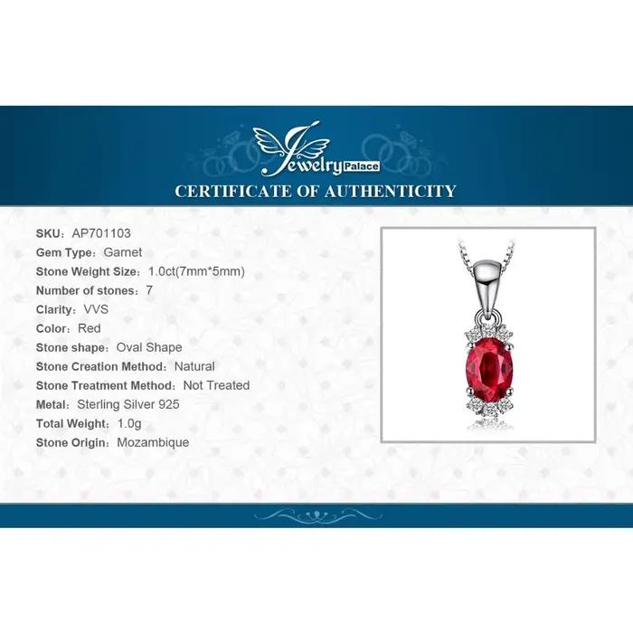 Collier pendentif naren argent sterling 925 serti de grenat naturel rouge bijou de qualité fine pour femmes pour occasions spéciales et tenues quotidiennes