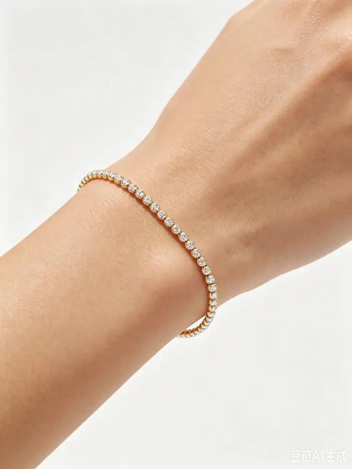 Bracelet tennis en laiton et moissanite VVS1 pour femmes et hommes