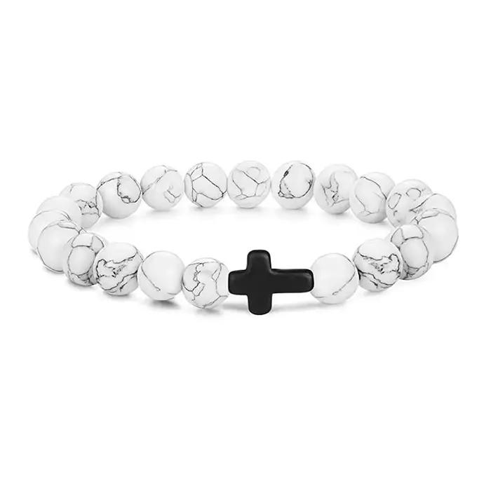 Bracelet de méditation en pierre naturelle et cuivre plaqué pour hommes et femmes, style moderne et traditionnel, idéal pour la prière et la méditation