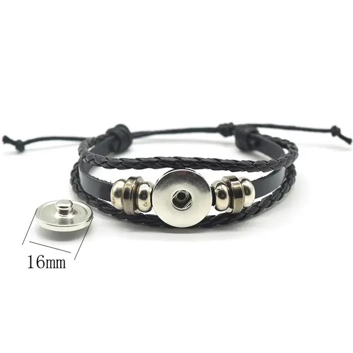 Bracelet en cuir tressé avec ULnoire pour homme, Europe, pays, Royaume-Uni, France, Italie, Espagne, Pologne, Pays-Bas, Russie, Irlande