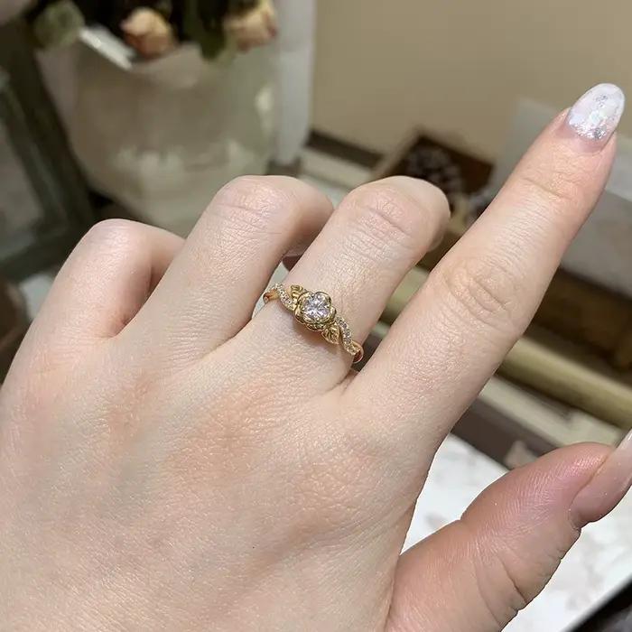 LAMOON – bagues en pierres précieuses Moissanite pour femmes, en argent Sterling 925, élégantes, de luxe, plaquées or, accessoires de bijoux fins, cadeau RI415