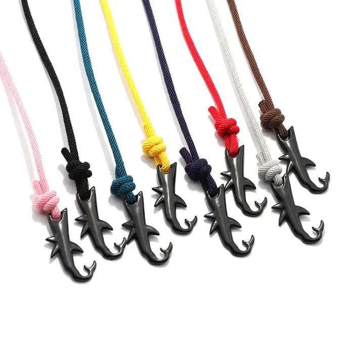 Noter nouveau Bracelet requin unisexe Double couche réglable 3mm cordon chaîne