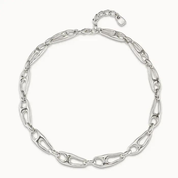Collier géométrique en argent au Design créatif personnalisé