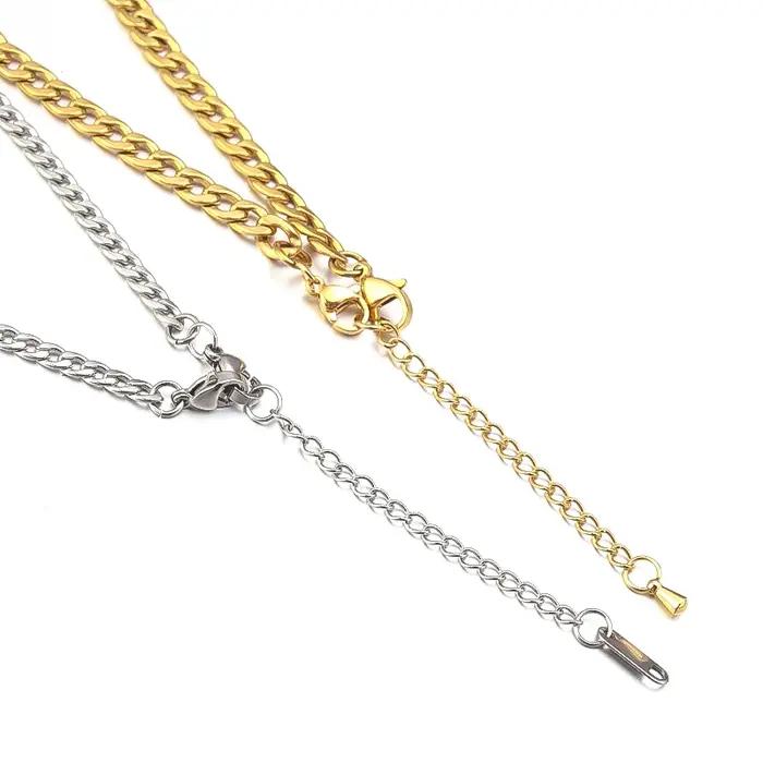 Chaîne d'extension de collier en acier inoxydable