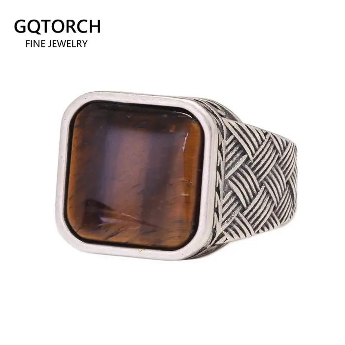 Group bague en argent regardé pur 925 pour homme