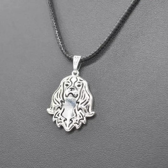 Jolies Corde Pendentif Cavalier King Charles, Colliers de la raq