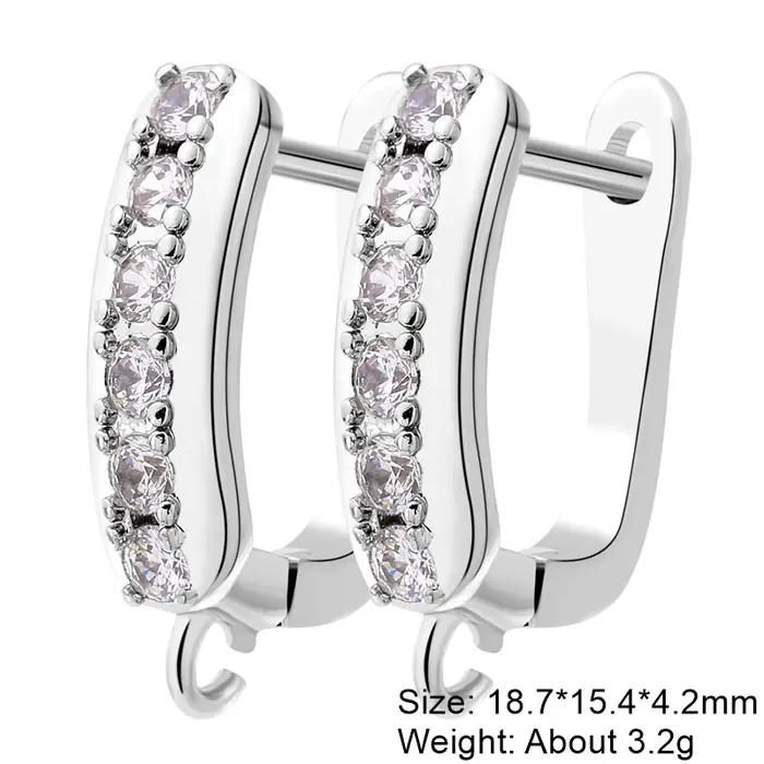 Juya – crochets de boucles d'oreilles décoratifs plaqués or 18 carats, accessoires pour la fabricati