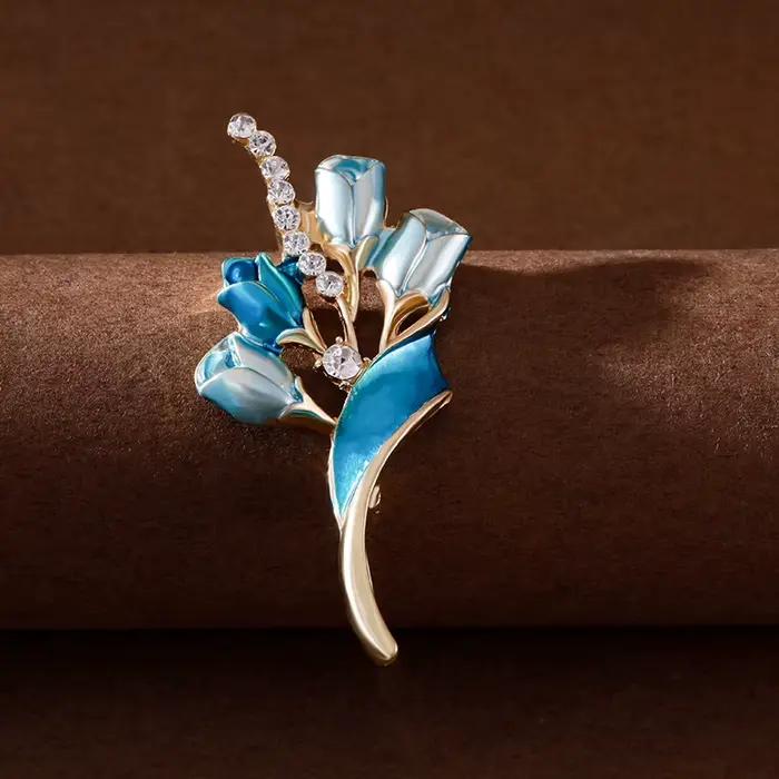 Broches à fleurs en perles de tempérament élégant pour femmes