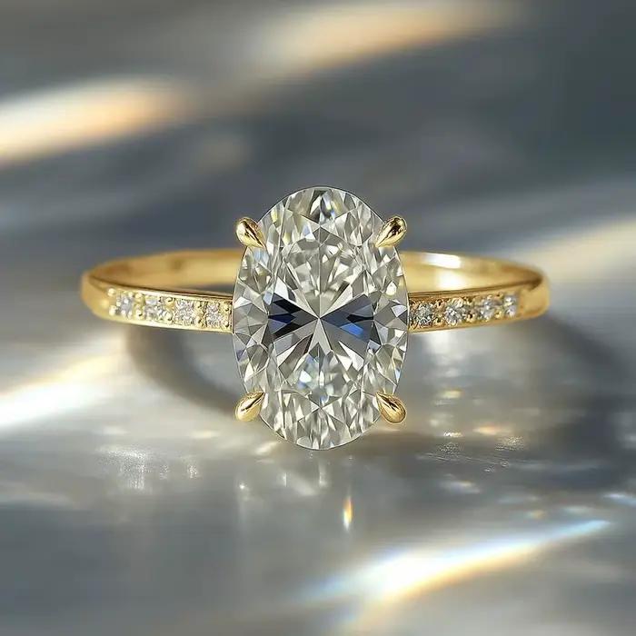 Bague ovale en argent Sterling 925 pour femmes, avec CZ brillant, exquise, simple, pour mariage, fiançailles, fête, bijoux fins, offre spéciale