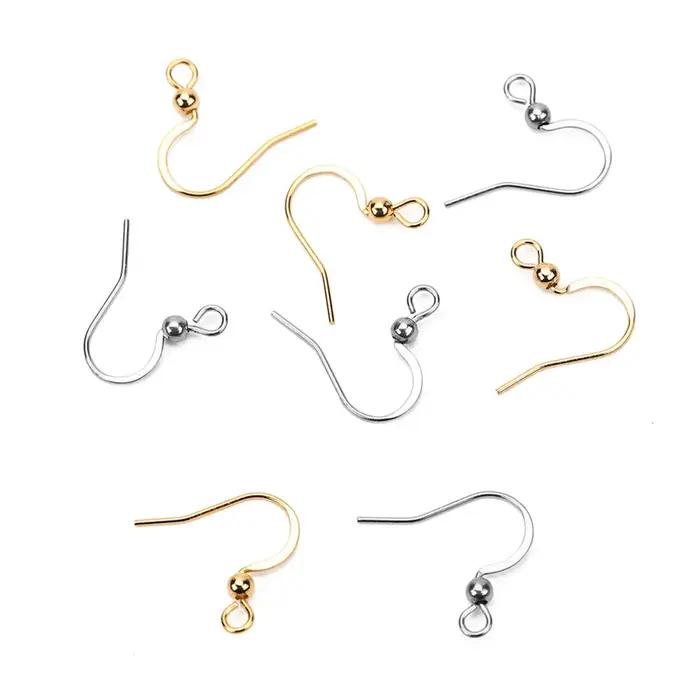 Crochets de boucles d'oreilles hypoallergéniques en acier inoxydable
