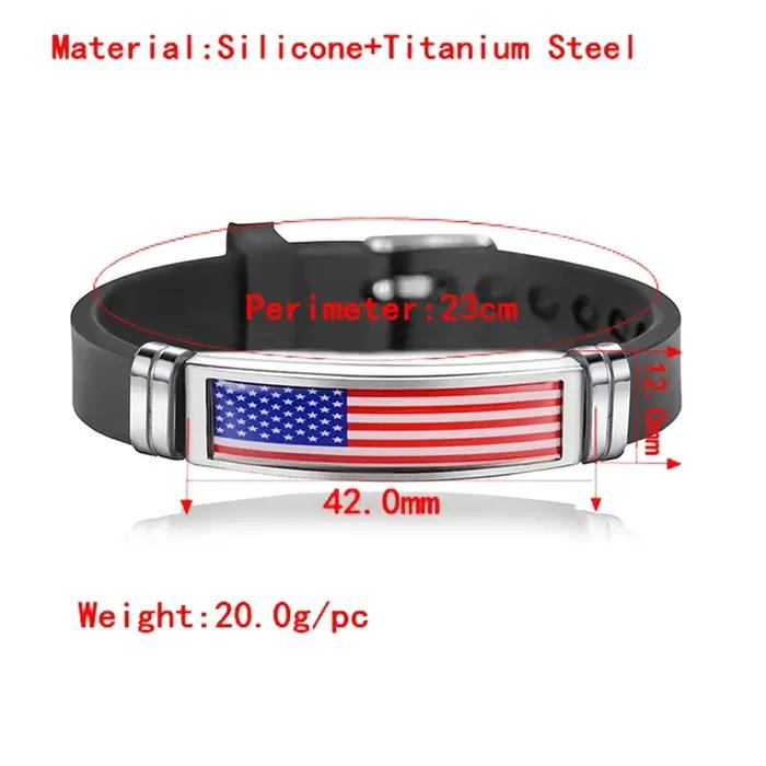 Bracelet drapeau National USA France Canada drapeaux