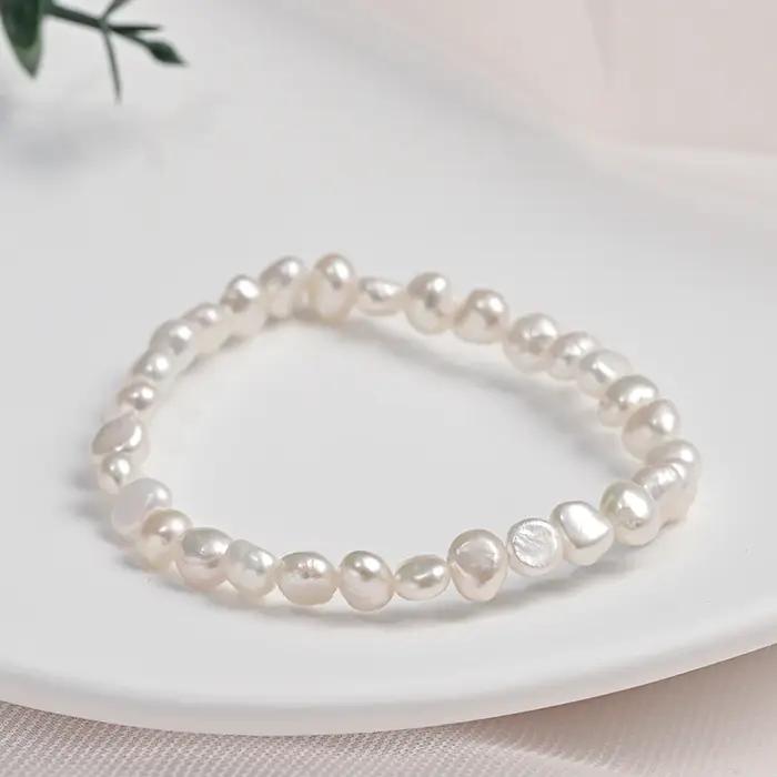 Bracelet en perles d'eau douce naturelles baroques