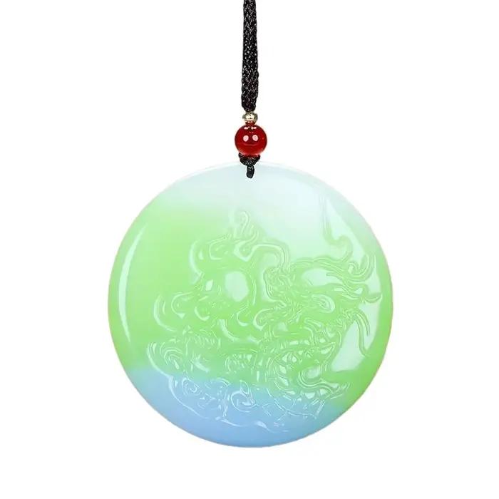 Collier pendentif coloré et naturel
