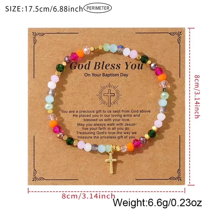 Bracelet de perles de cristal carrées croisées pour femmes