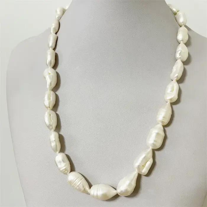 Grand collier de perles baroques naturelles 8*10*18-20MM