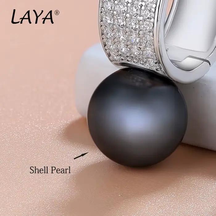 Laia – boucles d'oreilles en argent Sterling 925 pour femmes, bijoux de luxe, en Zircon cubique transparent, à la mode, pour mariage, élégants, originaux