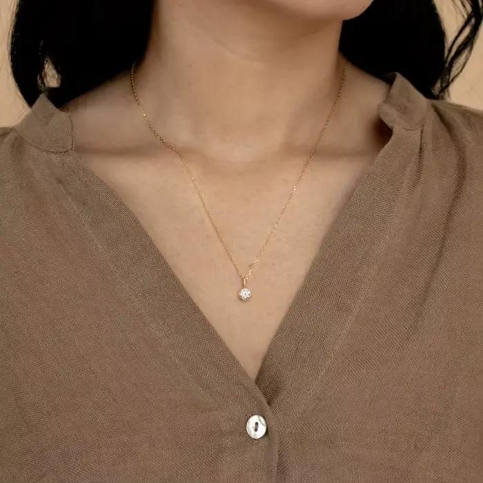 Collier de Pierre de Naissance en Acier Inoxydable Personnalisé pour Femme Occasions Spéciales