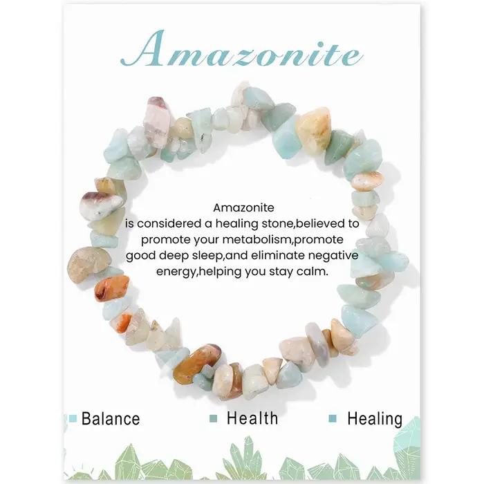Bracelet artificiel astique en Pierre Naturelle pour Homme et Femme, Bijou Style Bohème, Gemme Irrég