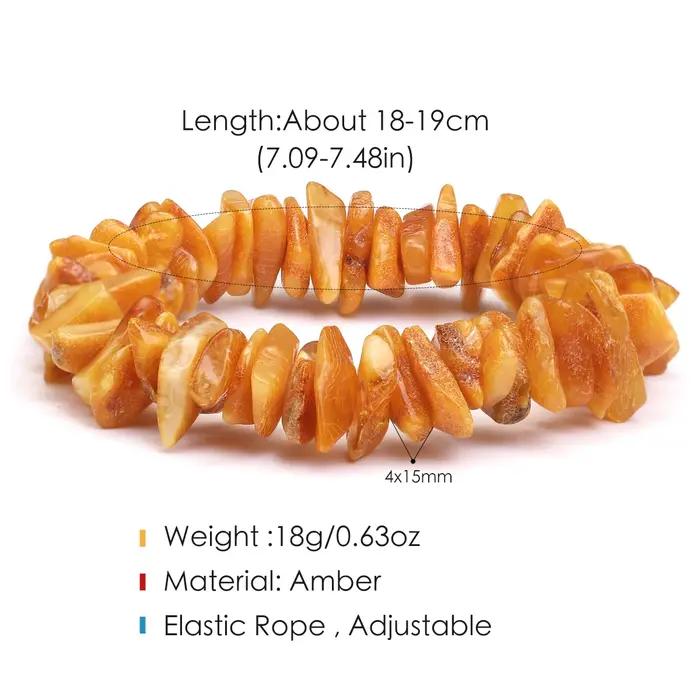 Bracelet en ambre naturel pour femme