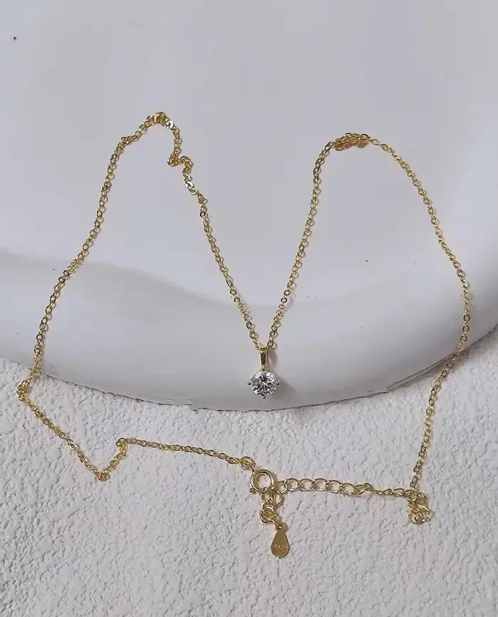 LGKGL 100% 925 argent Sterling géométrique Zircon pendentif collier femmes mode élégant fête bijoux