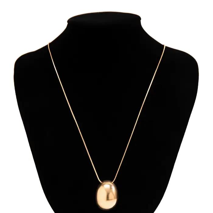 Salmonds-Collier pendentif naren métal doré pour femme