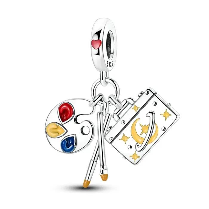 Breloques Pendentifs Carrousel en Argent 925 pour Bracelets Originaux