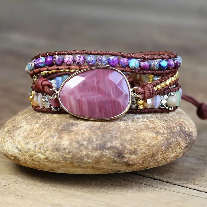 Bracelet Rond en Cuir Exclusif à 3 Brins
