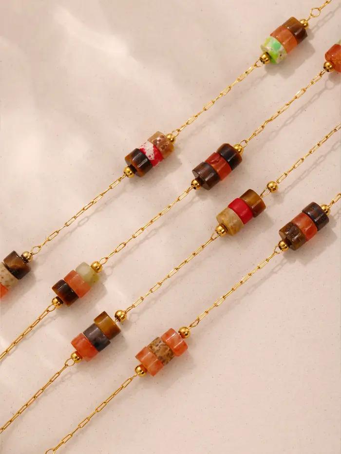 Liora – collier et Bracelets en pierre sans ternissement pour femmes