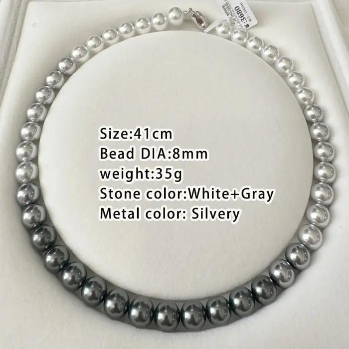 Collier de perles dégradées noires de Tahiti pour femmes et filles
