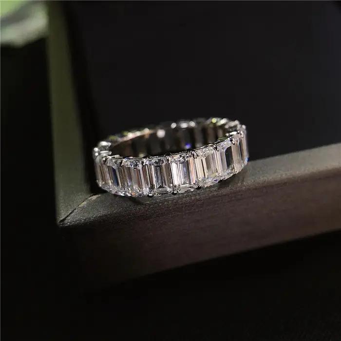 Bague en platine solide PT950 pour filles