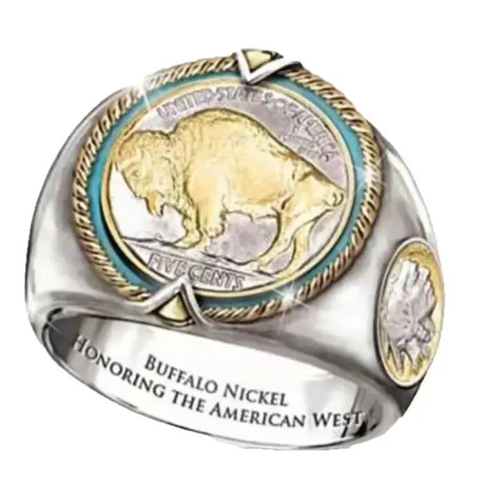 Bague commémorative de buffle Double couleur
