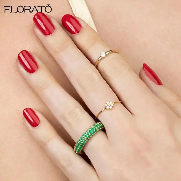 Bague en cristal de style bohème coréen pour femmes alliances de mariage avec zirconium blanc pour occasions spéciales mariage fiançailles cadeau de bijoux