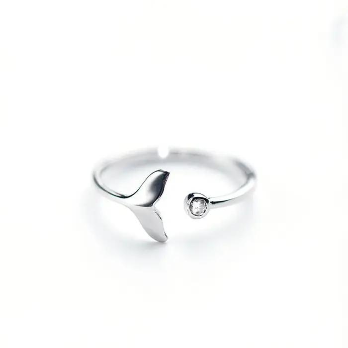 Bague queue de baleine plaquée argent