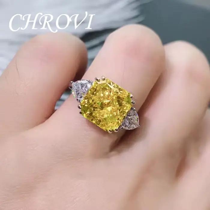Bague ouverte de style luxueux en argent sterling 925 avec tourmaline rose carrée et diamants étince