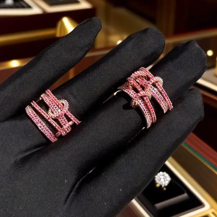Nouvelle bague à 4 maillons couleur or rose 2026